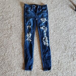American Eagle Denim Jeggings, Size 000 Regular